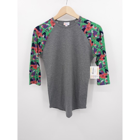 NWT LuLaRoe Randy gray/green/pink print size XS - Picture 1 of 4